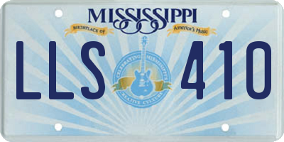 MS license plate LLS410