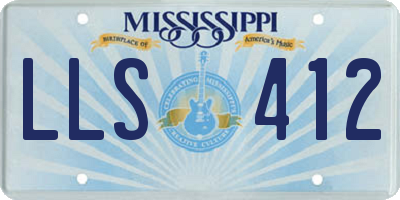 MS license plate LLS412