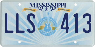 MS license plate LLS413