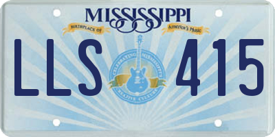 MS license plate LLS415