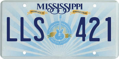 MS license plate LLS421