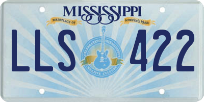 MS license plate LLS422