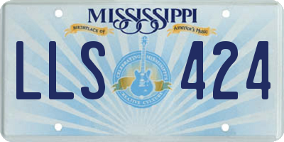 MS license plate LLS424