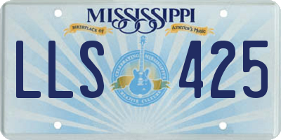 MS license plate LLS425