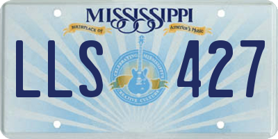 MS license plate LLS427