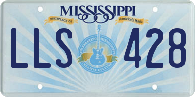 MS license plate LLS428