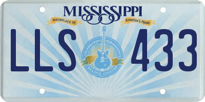 MS license plate LLS433