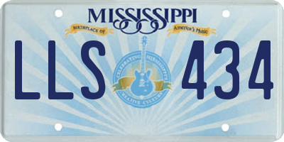 MS license plate LLS434