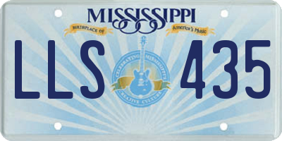 MS license plate LLS435