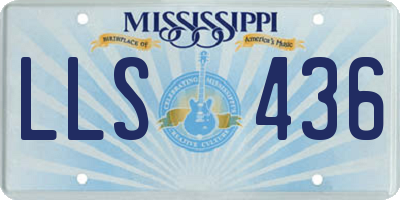 MS license plate LLS436