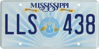 MS license plate LLS438