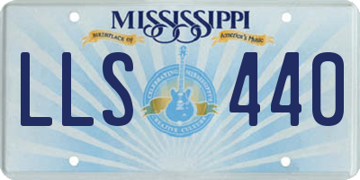 MS license plate LLS440