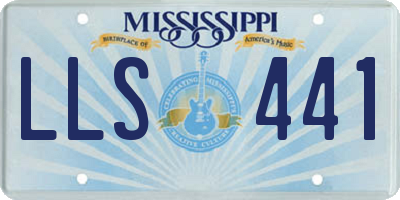 MS license plate LLS441