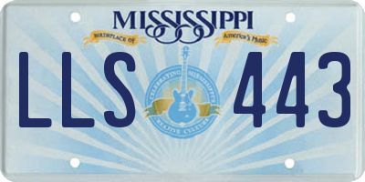 MS license plate LLS443