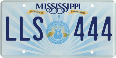 MS license plate LLS444