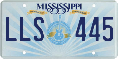 MS license plate LLS445