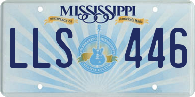 MS license plate LLS446