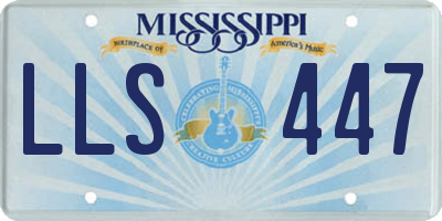 MS license plate LLS447
