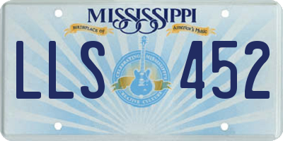 MS license plate LLS452