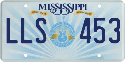 MS license plate LLS453