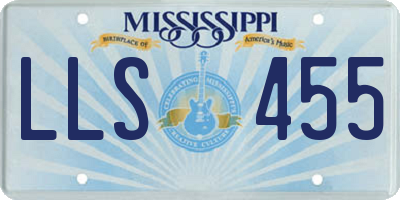 MS license plate LLS455