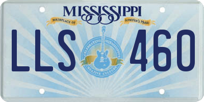 MS license plate LLS460