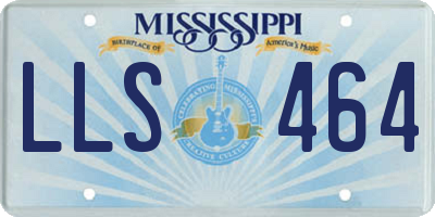 MS license plate LLS464