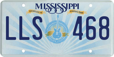 MS license plate LLS468