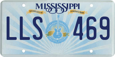 MS license plate LLS469
