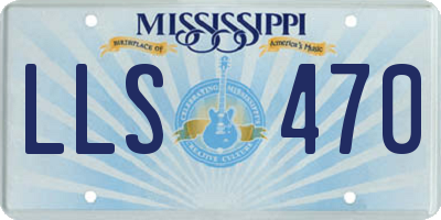 MS license plate LLS470