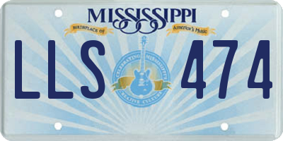 MS license plate LLS474