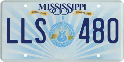 MS license plate LLS480