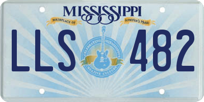 MS license plate LLS482