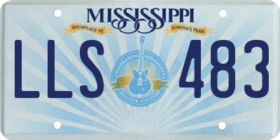 MS license plate LLS483