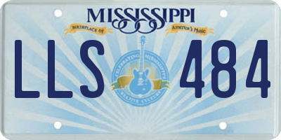 MS license plate LLS484