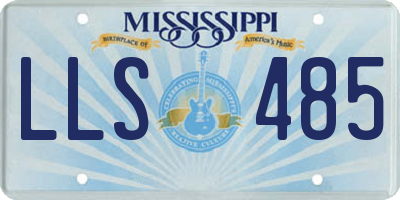MS license plate LLS485