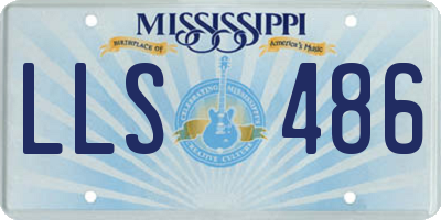 MS license plate LLS486