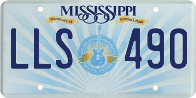 MS license plate LLS490