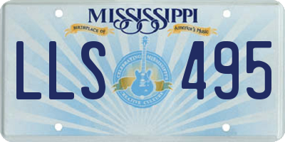 MS license plate LLS495