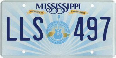 MS license plate LLS497
