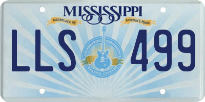 MS license plate LLS499