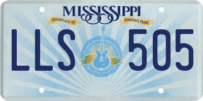 MS license plate LLS505