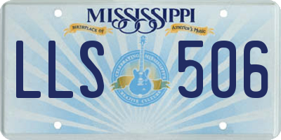 MS license plate LLS506