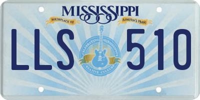 MS license plate LLS510