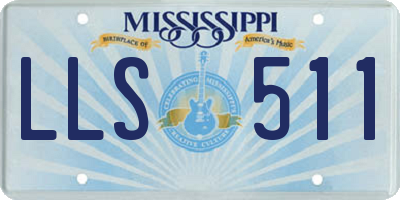 MS license plate LLS511