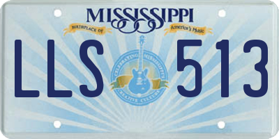 MS license plate LLS513