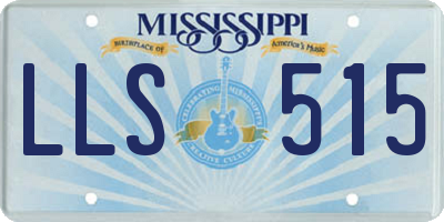 MS license plate LLS515