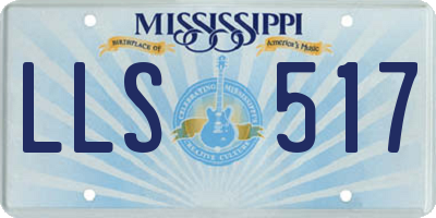 MS license plate LLS517