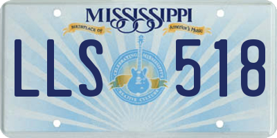 MS license plate LLS518