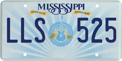 MS license plate LLS525
